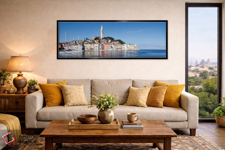تابلو دکوراتیو Rovinj, Istria, Croatia" - "کلیسای باسیلیکای سنت یوفمیا… اثر پانورامیک ایمجز - D6B