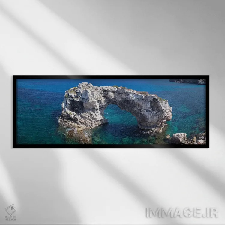 تابلو دکوراتیو Santanyi, Majorca, Balearic Islands, Spain" - "قوس طبیع… اثر پانورامیک ایمجز - نمای قابدار مشکی
