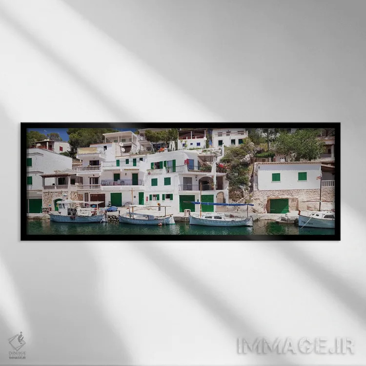 تابلو دکوراتیو Cala Figuera, Santanyi, Majorca, Balearic Islands, Spai… اثر پانورامیک ایمجز - نمای قابدار مشکی