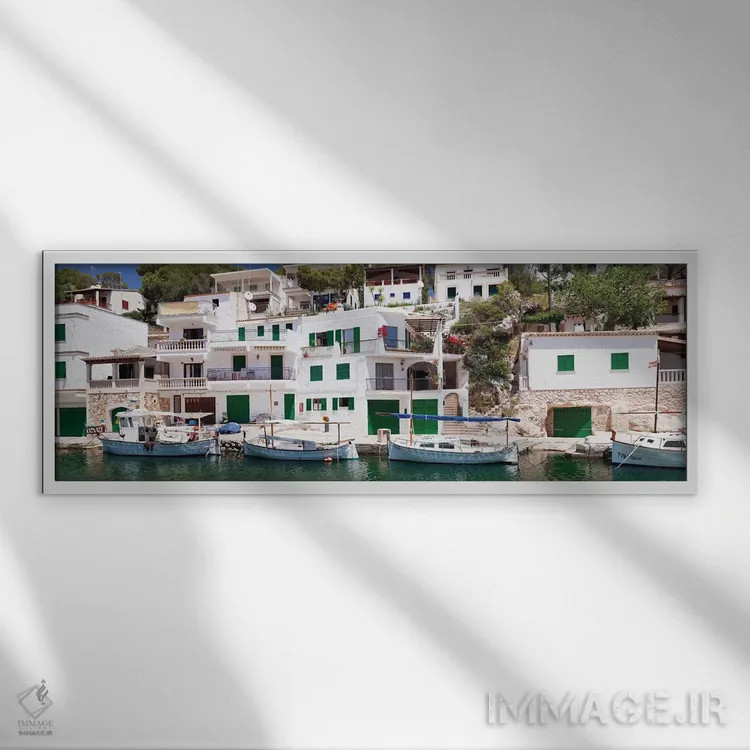 تابلو دکوراتیو Cala Figuera, Santanyi, Majorca, Balearic Islands, Spai… اثر پانورامیک ایمجز - نمای قابدار سفید