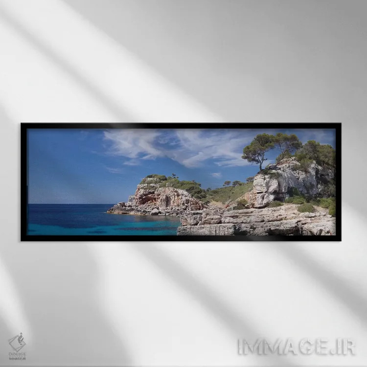 تابلو دکوراتیو Santanyi, Majorca, Balearic Islands, Spain" - "خلیج کال… اثر پانورامیک ایمجز - نمای قابدار مشکی