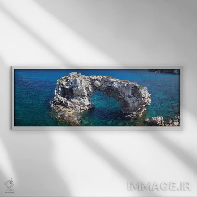 تابلو دکوراتیو Santanyi, Majorca, Balearic Islands, Spain" - "قوس طبیع… اثر پانورامیک ایمجز - نمای قابدار سفید