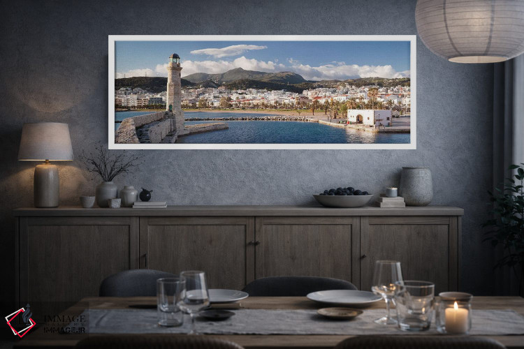 تابلو دکوراتیو Rethymno, Crete, Greece" - "فانوس دریایی رثیمنو، رثیمنو… اثر پانورامیک ایمجز - D3W