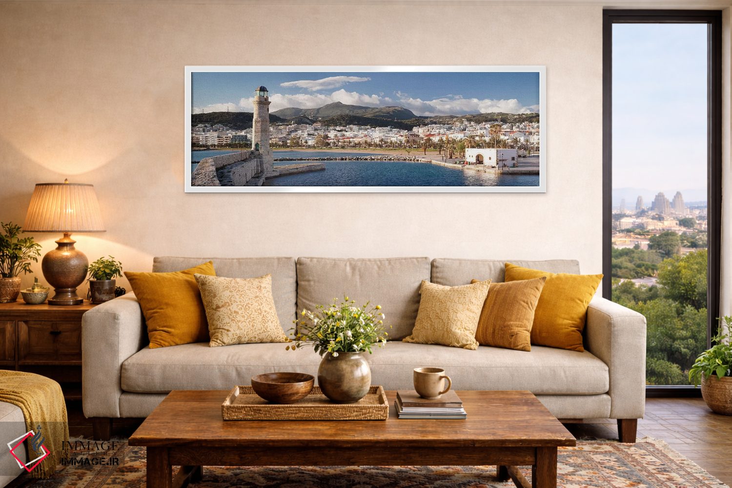 تابلو دکوراتیو Rethymno, Crete, Greece" - "فانوس دریایی رثیمنو، رثیمنو… اثر پانورامیک ایمجز - D4W