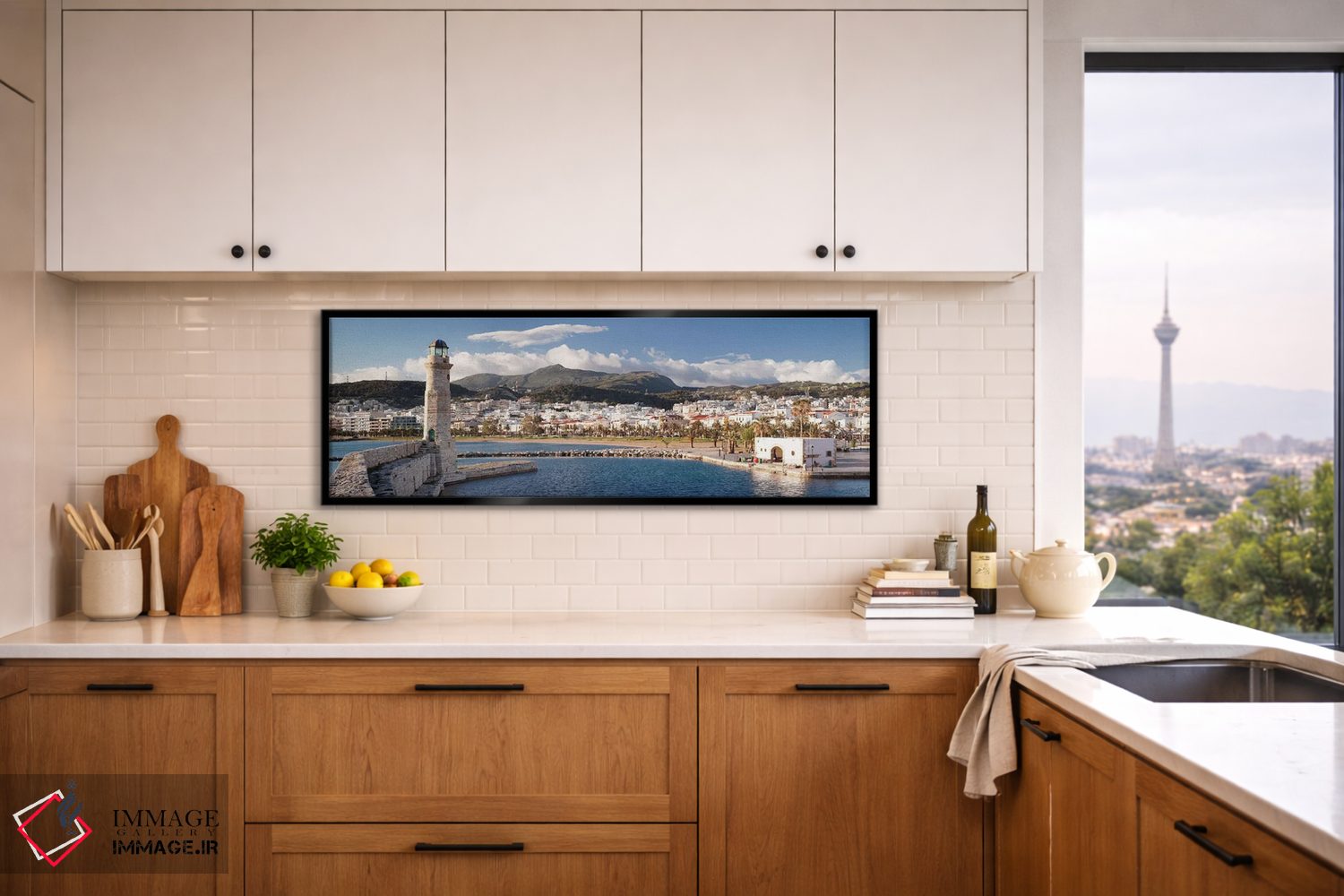 تابلو دکوراتیو Rethymno, Crete, Greece" - "فانوس دریایی رثیمنو، رثیمنو… اثر پانورامیک ایمجز - D6B