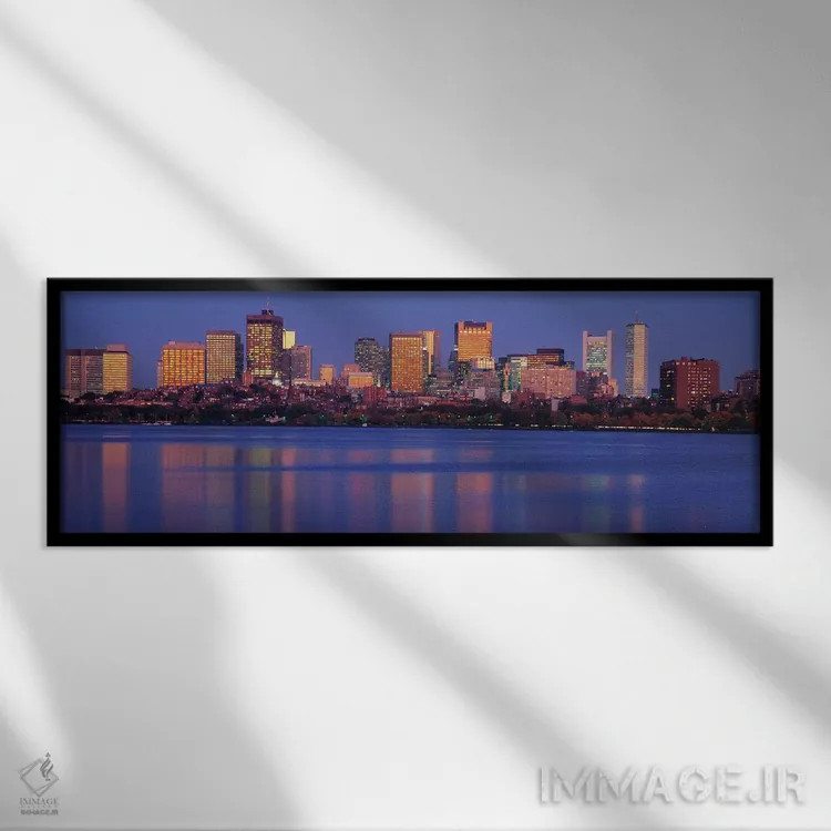 تابلو دکوراتیو Boston, Suffolk County, Massachusetts, USA" - "آسمان نم… اثر پانورامیک ایمجز - نمای قابدار مشکی