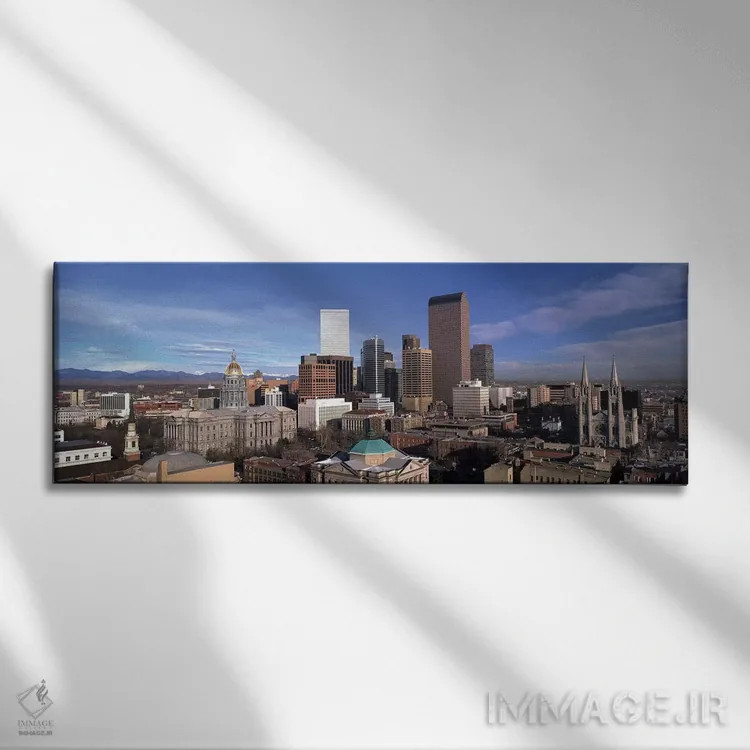 تابلو دکوراتیو Denver, Denver County, Colorado, USA" - "آسمان نمای مرک… اثر پانورامیک ایمجز - نمای روبهرو روی دیوار