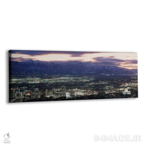 تابلو دکوراتیو Salt Lake City, Salt Lake County, Utah, USA" - "آسمان ن… اثر پانورامیک ایمجز - نمای پرسپکتیو محصول