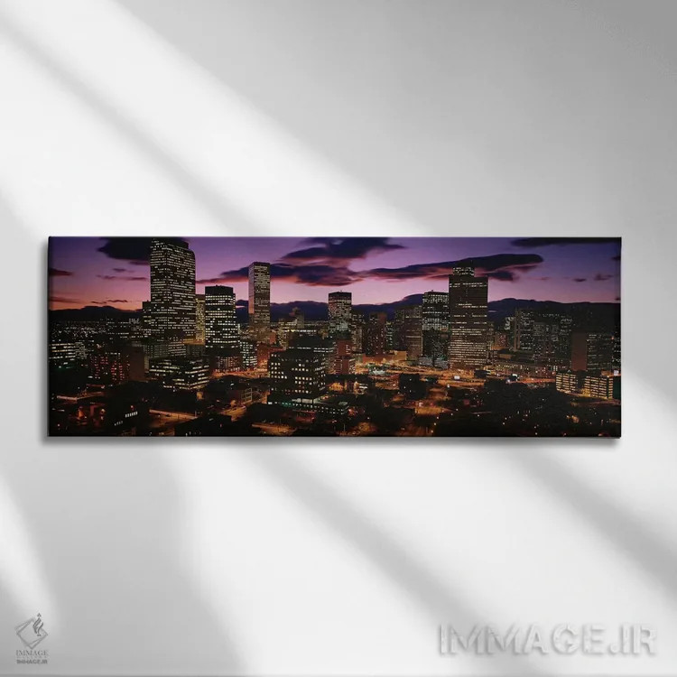 تابلو دکوراتیو Denver, Denver County, Colorado, USA" - "آسمان نمای مرک… اثر پانورامیک ایمجز - نمای روبهرو روی دیوار