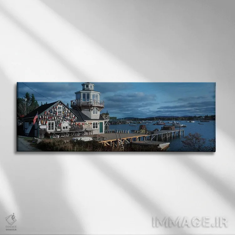 تابلو دکوراتیو Bass Harbor, Hancock County, Maine, USA" - "اسکله خانوا… اثر پانورامیک ایمجز - نمای روبهرو روی دیوار