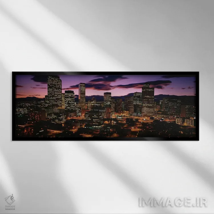تابلو دکوراتیو Denver, Denver County, Colorado, USA" - "آسمان نمای مرک… اثر پانورامیک ایمجز - نمای قابدار مشکی