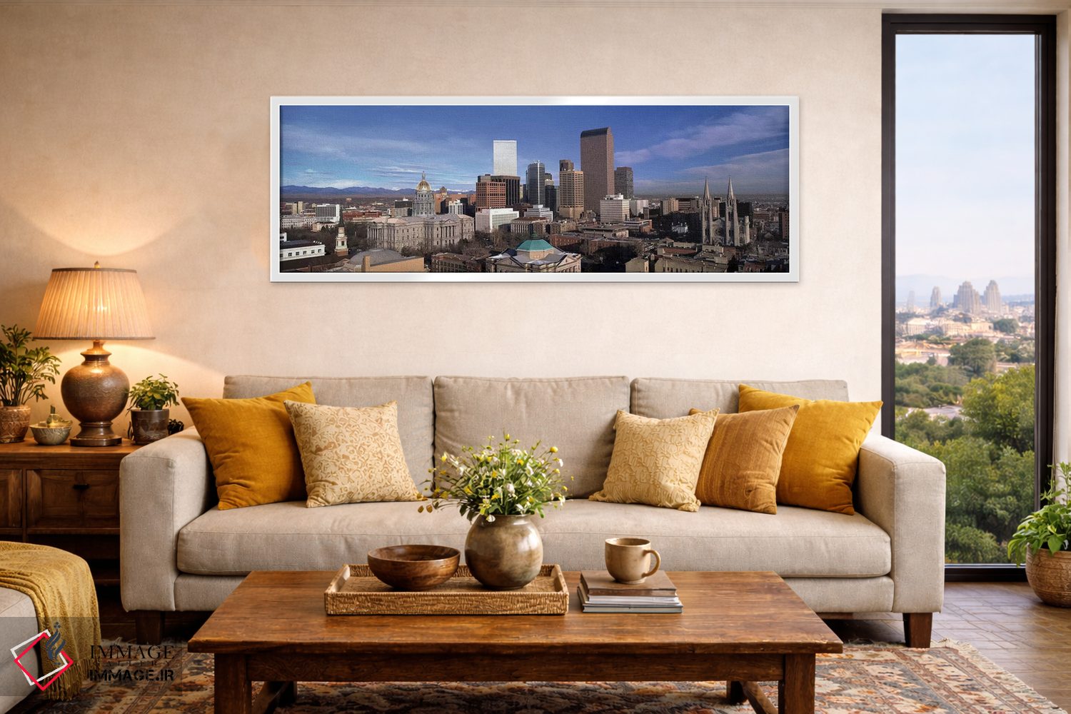 تابلو دکوراتیو Denver, Denver County, Colorado, USA" - "آسمان نمای مرک… اثر پانورامیک ایمجز - D3W