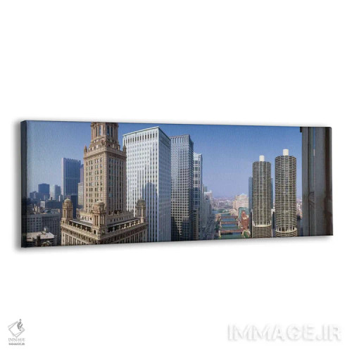 تابلو دکوراتیو Chicago, Cook County, Illinois, USA" - "رودخانه شیکاگو… اثر پانورامیک ایمجز - نمای پرسپکتیو محصول