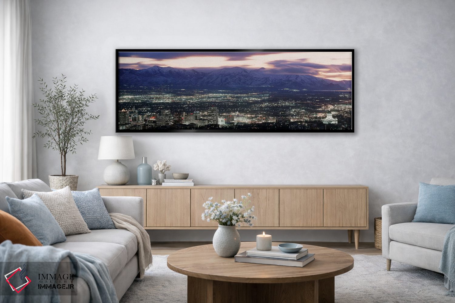 تابلو دکوراتیو Salt Lake City, Salt Lake County, Utah, USA" - "آسمان ن… اثر پانورامیک ایمجز - D4B