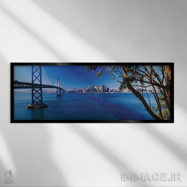تابلو دکوراتیو San Francisco, California" - "آسمان نمای مرکز شهر II، س… اثر پانورامیک ایمجز - نمای قابدار مشکی