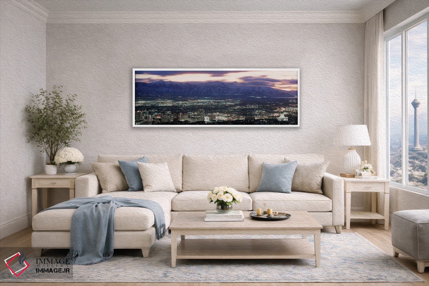 تابلو دکوراتیو Salt Lake City, Salt Lake County, Utah, USA" - "آسمان ن… اثر پانورامیک ایمجز - D5W