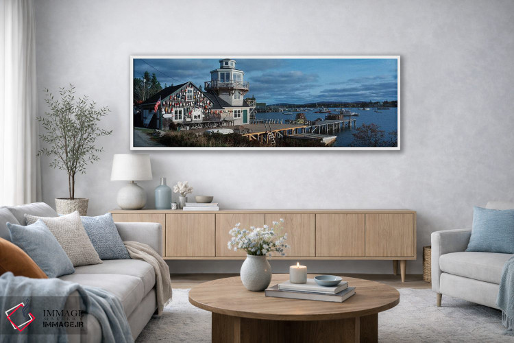 تابلو دکوراتیو Bass Harbor, Hancock County, Maine, USA" - "اسکله خانوا… اثر پانورامیک ایمجز - D3W