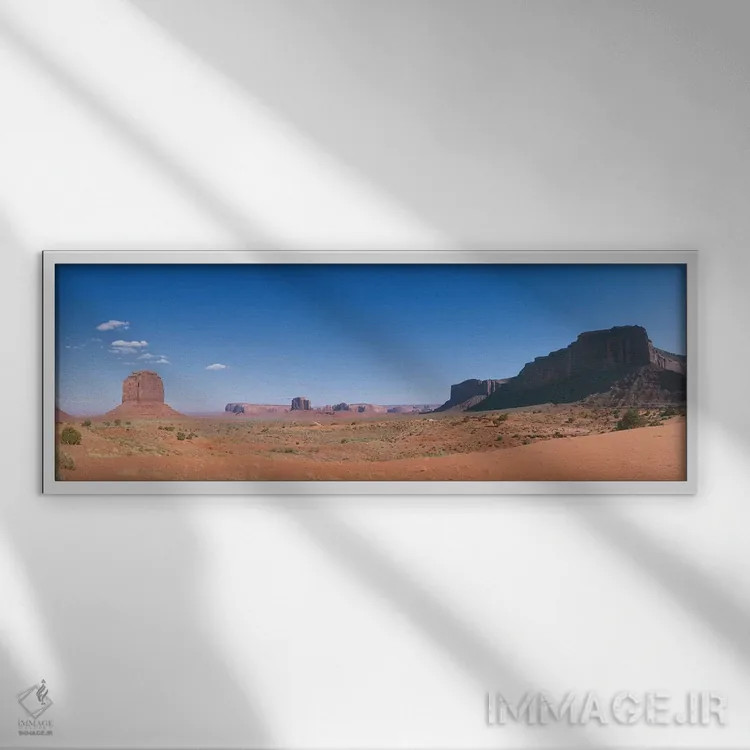 تابلو دکوراتیو دره یادبود، پارک قبیله ای ناواهو اثر پانورامیک ایمجز - نمای قابدار سفید