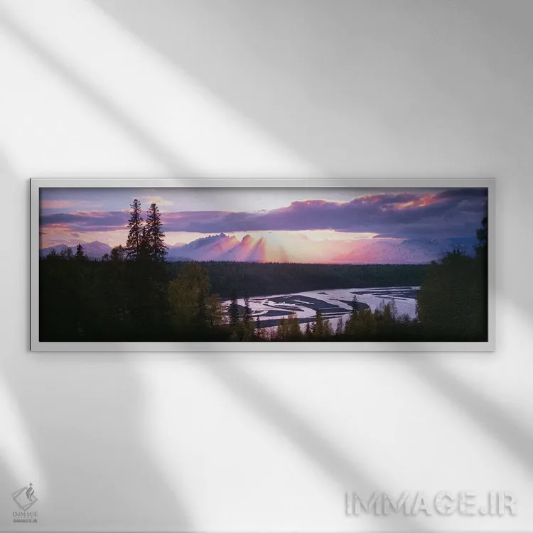 تابلو دکوراتیو Denali , Alaska Range, Denali National Park and Preserv… اثر پانورامیک ایمجز - نمای قابدار سفید