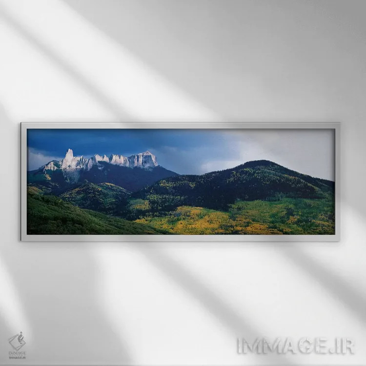تابلو دکوراتیو Cimarron Range, San Juan Mountains, Ouray County, Color… اثر پانورامیک ایمجز - نمای قابدار سفید
