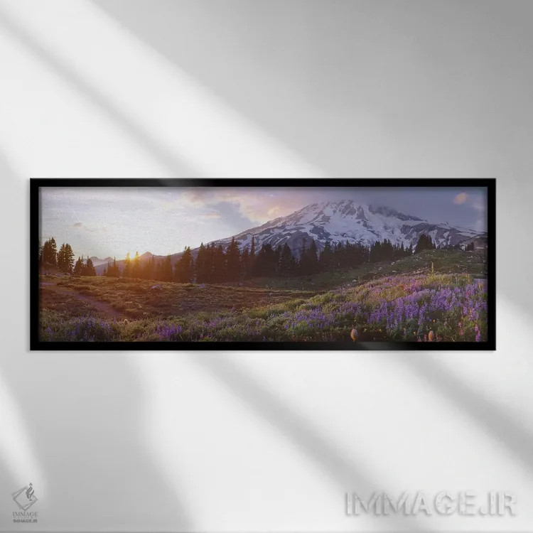 تابلو دکوراتیو Mount Rainier Wilderness, Pierce County, Washington, US… اثر پانورامیک ایمجز - نمای قابدار مشکی