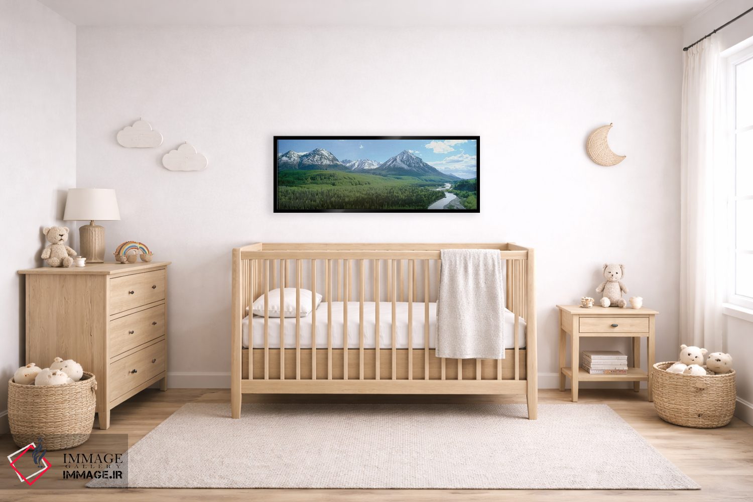 تابلو دکوراتیو "منظره دره رودخانه، دره ماتانوسکا-سوسیتنا ، آلاسکا، ایا… اثر پانورامیک ایمجز - D5B