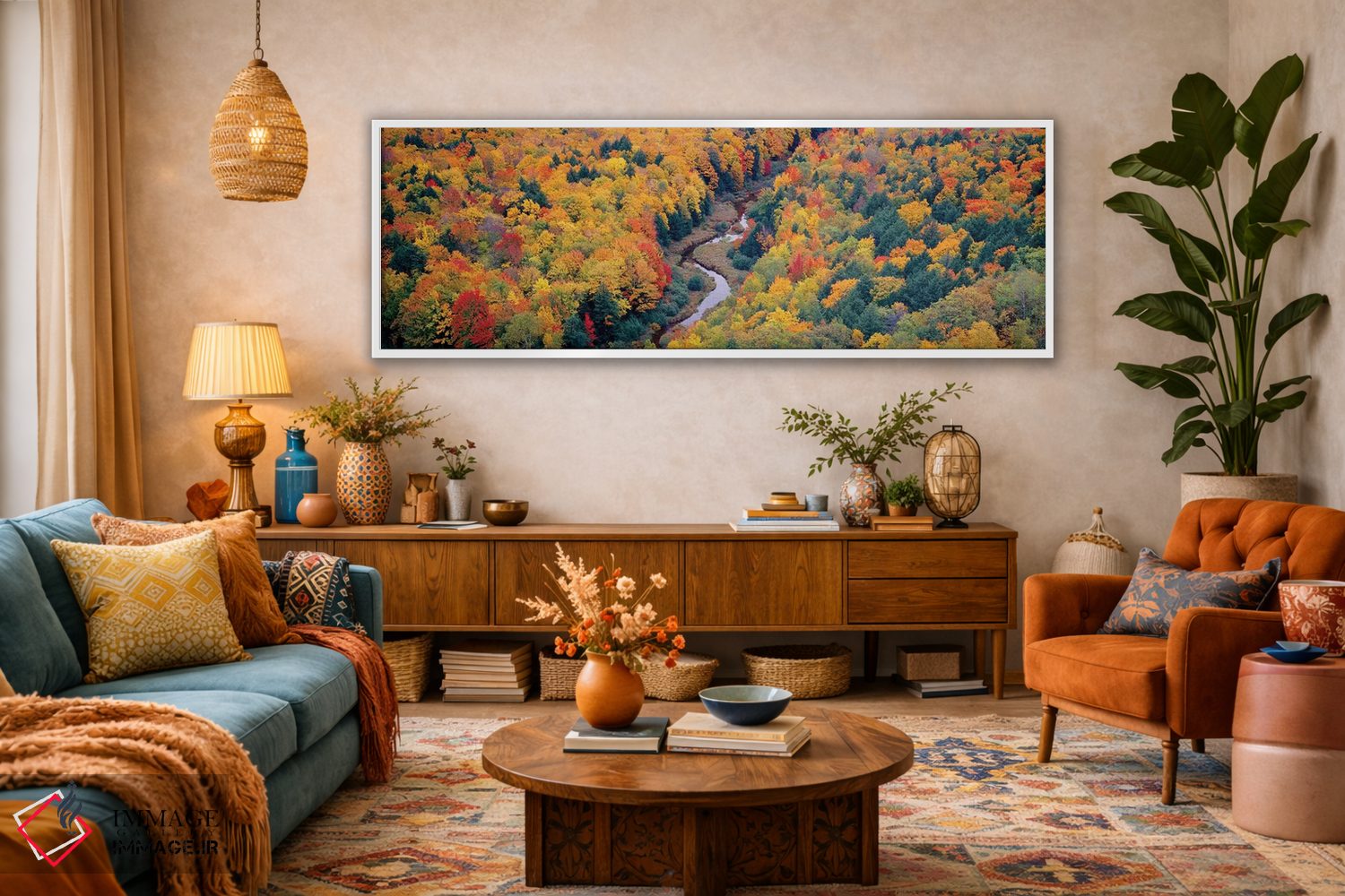 تابلو دکوراتیو "منظره پاییزی اول، پارک ایالتی مناطق وحشی کوه های خوک… اثر پانورامیک ایمجز - D1W