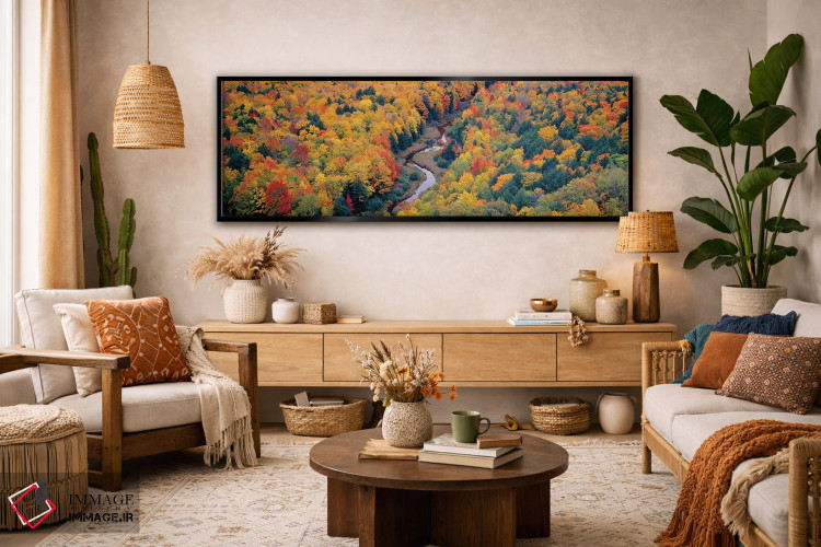 تابلو دکوراتیو "منظره پاییزی اول، پارک ایالتی مناطق وحشی کوه های خوک… اثر پانورامیک ایمجز - D2B