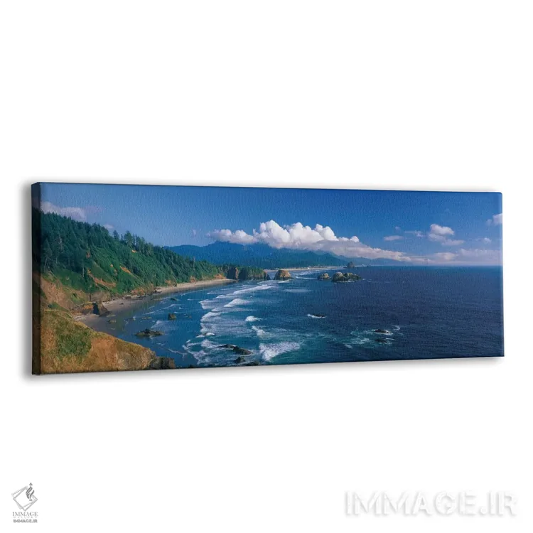 تابلو دکوراتیو "منظره ساحلی، ساحل کانون، شهرستان کلاتسوپ، اورگن، ایالا… اثر پانورامیک ایمجز - نمای پرسپکتیو محصول