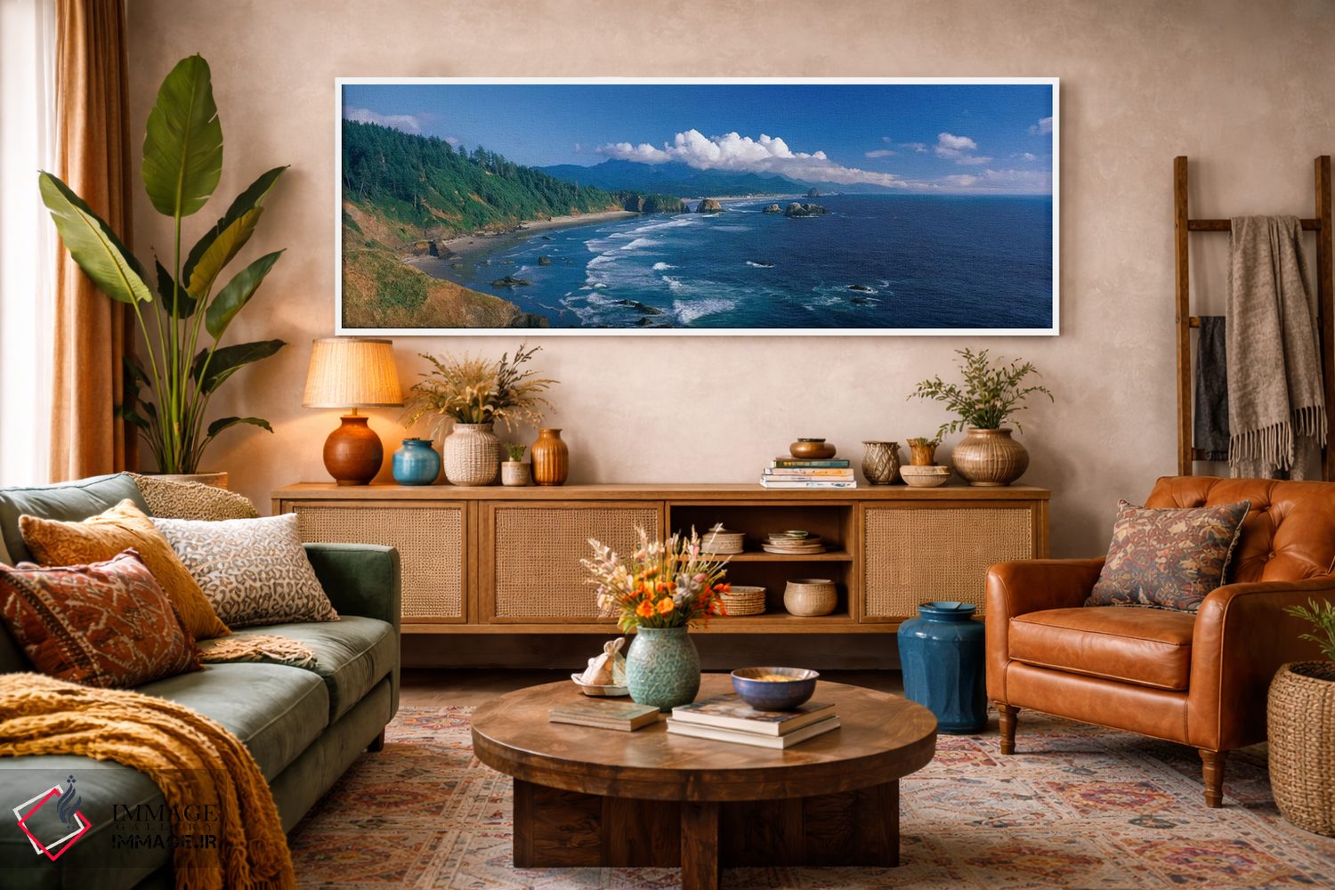 تابلو دکوراتیو "منظره ساحلی، ساحل کانون، شهرستان کلاتسوپ، اورگن، ایالا… اثر پانورامیک ایمجز - D1W