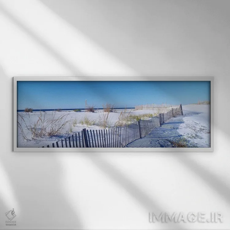 تابلو دکوراتیو "منظره ساحلی، جزیره سانتا روزا، فلوریدا، ایالات متحده آ… اثر پانورامیک ایمجز - نمای قابدار سفید