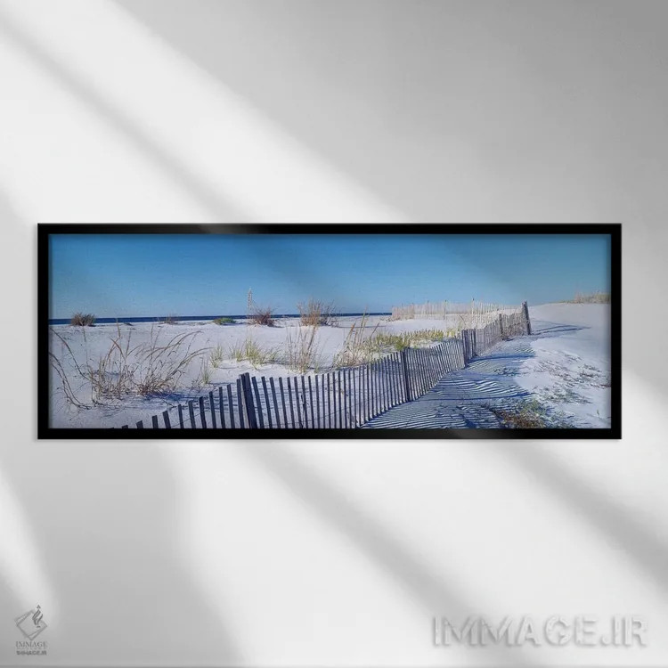 تابلو دکوراتیو "منظره ساحلی، جزیره سانتا روزا، فلوریدا، ایالات متحده آ… اثر پانورامیک ایمجز - نمای قابدار مشکی