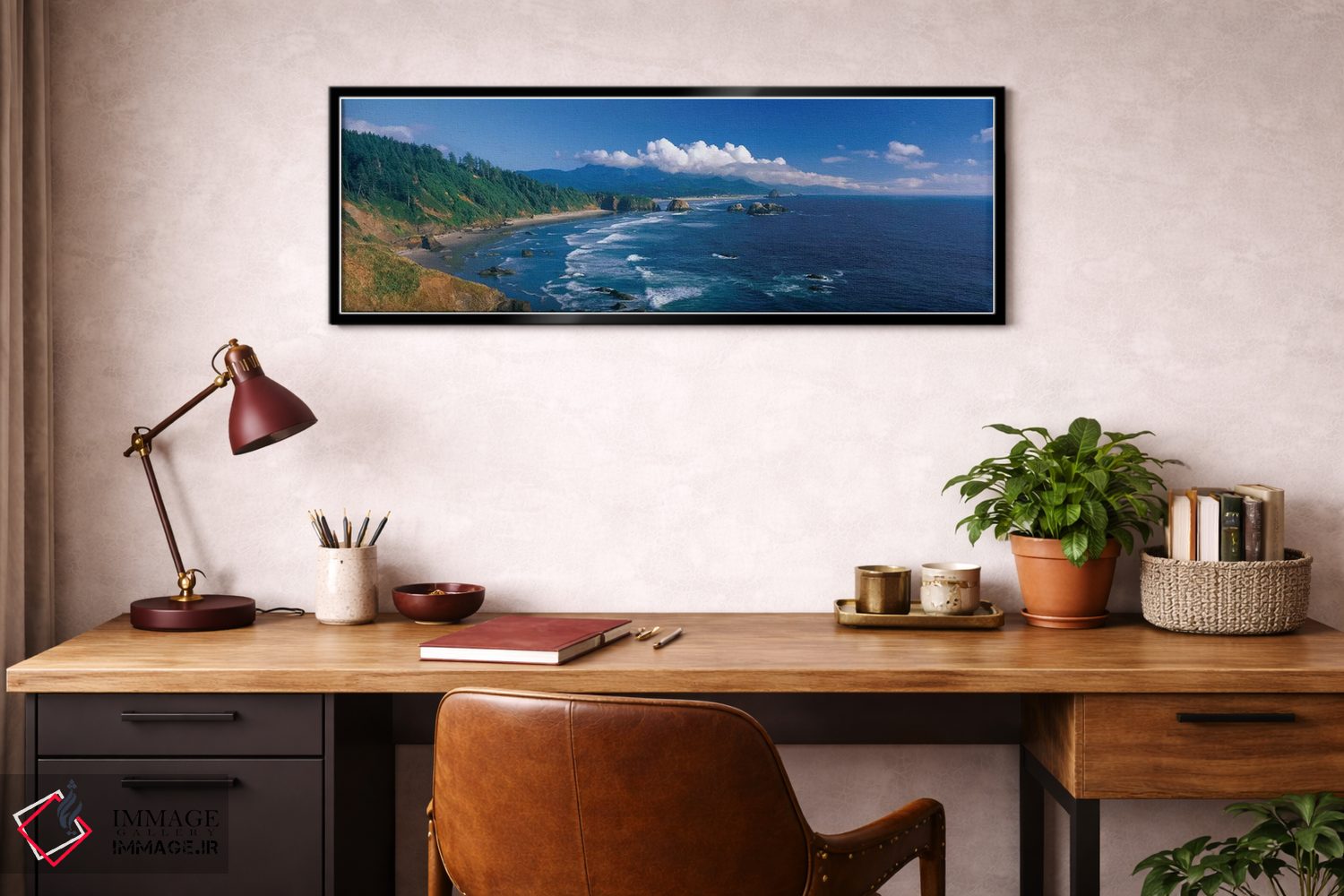 تابلو دکوراتیو "منظره ساحلی، ساحل کانون، شهرستان کلاتسوپ، اورگن، ایالا… اثر پانورامیک ایمجز - D4B