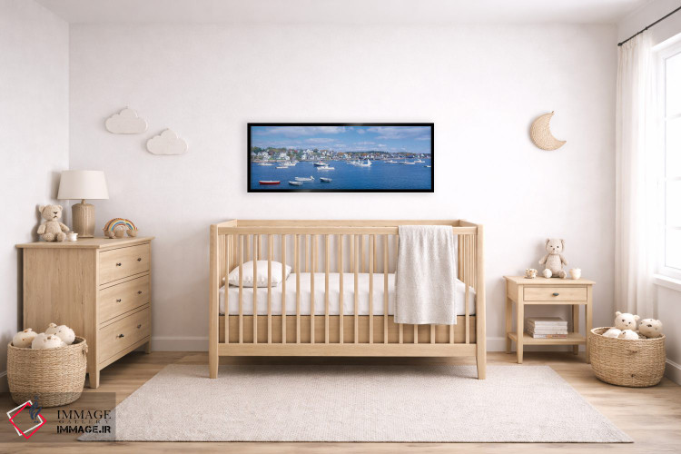 تابلو دکوراتیو "منظره بندر، استونینگتون، شهرستان هانوک، مین، ایالات مت… اثر پانورامیک ایمجز - D5B