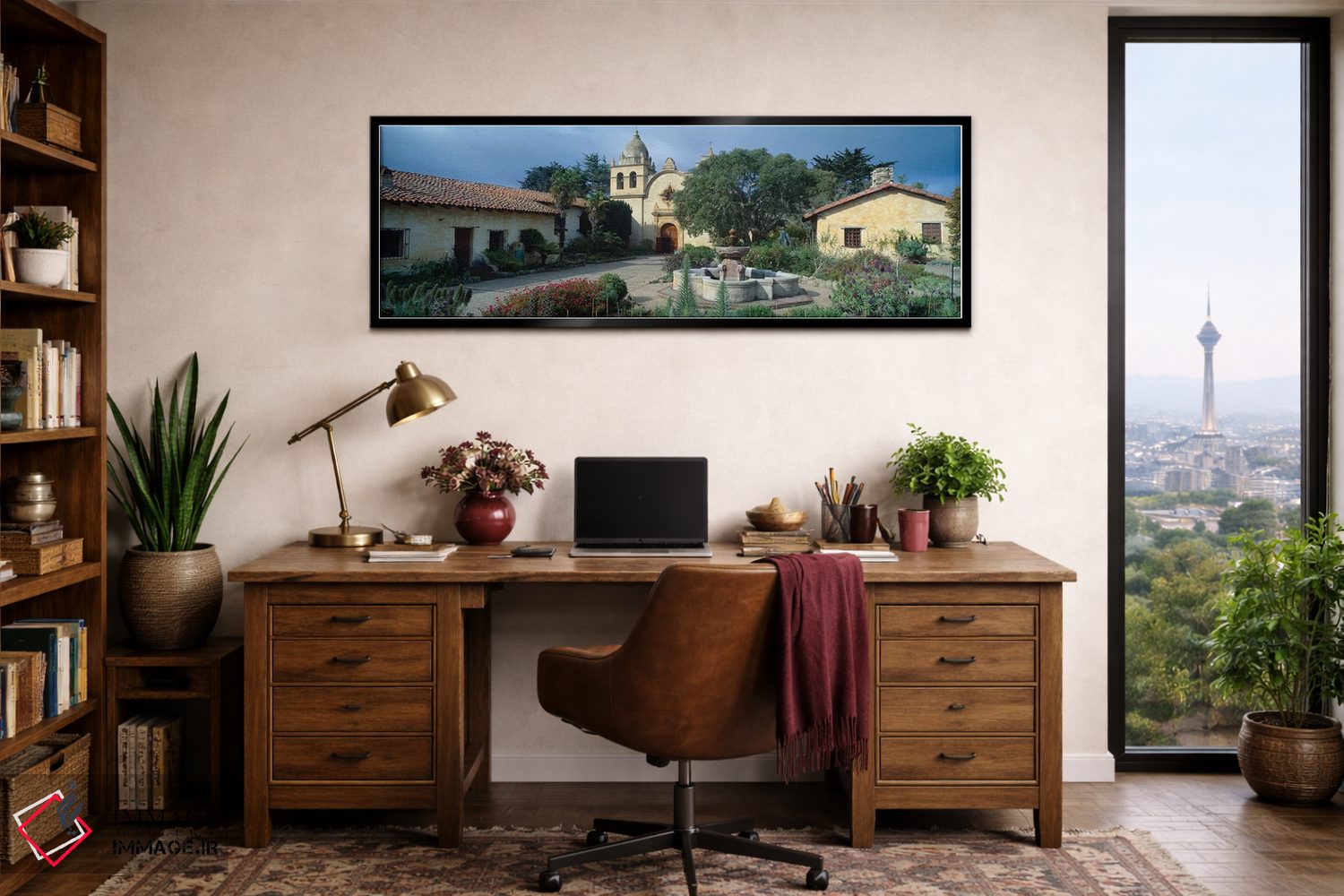 تابلو دکوراتیو "ماموریت سن کارلوس بورومئو دل ریو کارملو ، کارمل-بای-د… اثر پانورامیک ایمجز - D2B