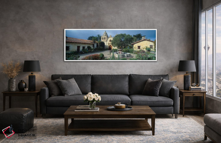 تابلو دکوراتیو "ماموریت سن کارلوس بورومئو دل ریو کارملو ، کارمل-بای-د… اثر پانورامیک ایمجز - D4W