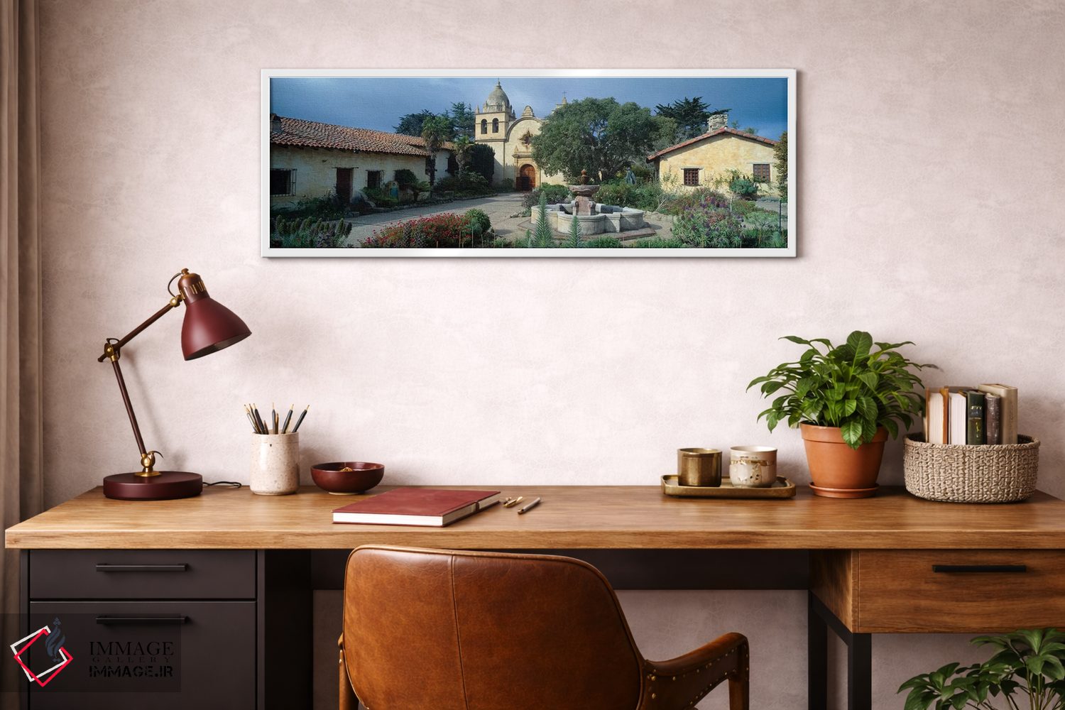 تابلو دکوراتیو "ماموریت سن کارلوس بورومئو دل ریو کارملو ، کارمل-بای-د… اثر پانورامیک ایمجز - D3W