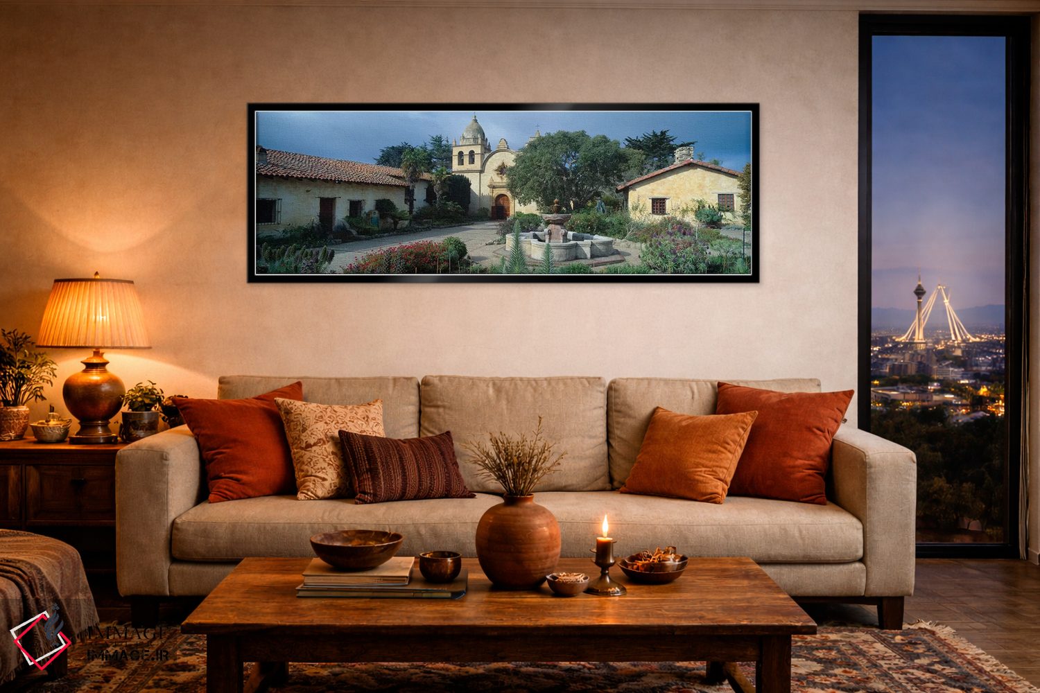 تابلو دکوراتیو "ماموریت سن کارلوس بورومئو دل ریو کارملو ، کارمل-بای-د… اثر پانورامیک ایمجز - D5B