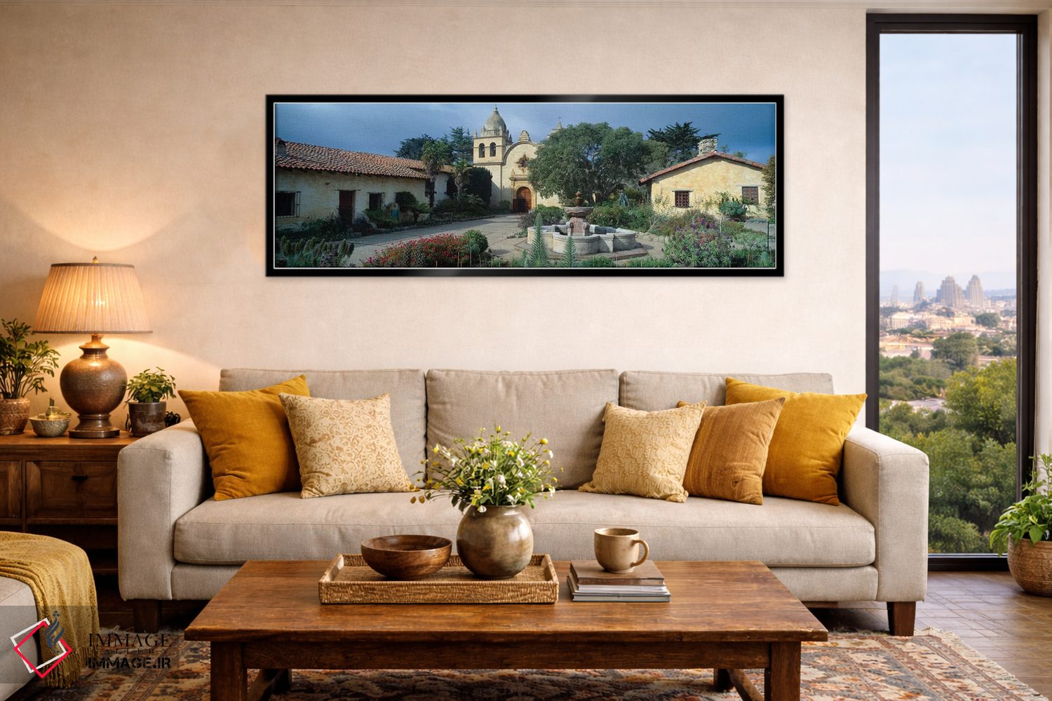 تابلو دکوراتیو "ماموریت سن کارلوس بورومئو دل ریو کارملو ، کارمل-بای-د… اثر پانورامیک ایمجز - D6B