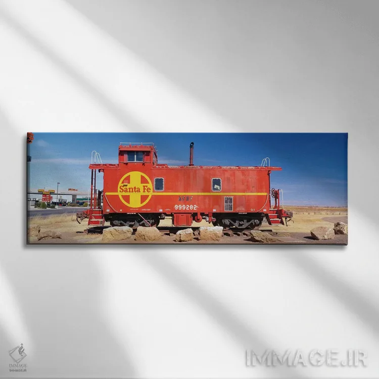 تابلو دکوراتیو "کابوس قرمز راه آهن آچیسون-توپکا-سانتا فه ، نمایشگاه مر… اثر پانورامیک ایمجز - نمای روبهرو روی دیوار