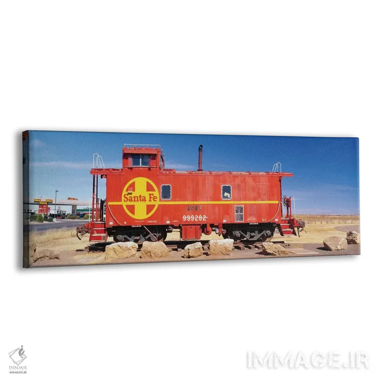 تابلو دکوراتیو "کابوس قرمز راه آهن آچیسون-توپکا-سانتا فه ، نمایشگاه مر… اثر پانورامیک ایمجز - نمای پرسپکتیو محصول