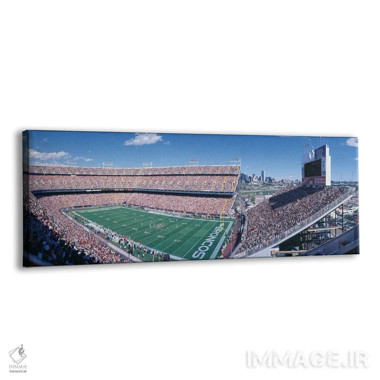 تابلو دکوراتیو "نمای هوایی دوم، استادیوم مایل های، دنور، شهرستان دنور… اثر پانورامیک ایمجز - نمای پرسپکتیو محصول