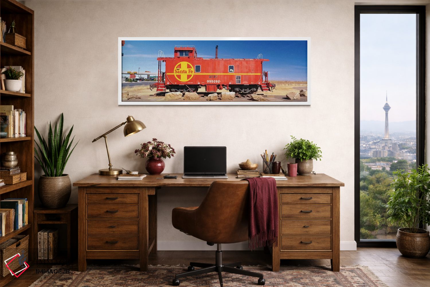 تابلو دکوراتیو "کابوس قرمز راه آهن آچیسون-توپکا-سانتا فه ، نمایشگاه مر… اثر پانورامیک ایمجز - D1W