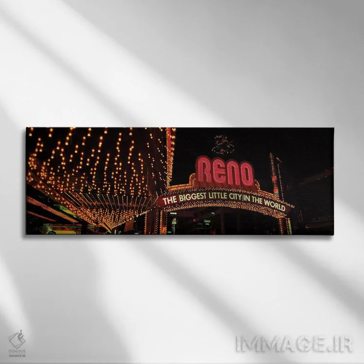 تابلو دکوراتیو "قوس رنو، رنو، شهرستان واشو، نوادا، ایالات متحده آمریکا… اثر پانورامیک ایمجز - نمای روبهرو روی دیوار