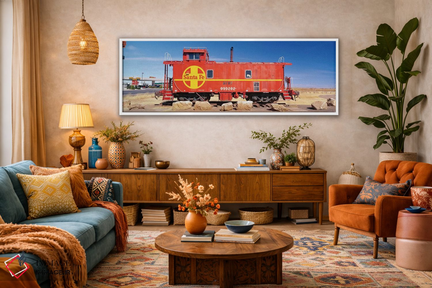 تابلو دکوراتیو "کابوس قرمز راه آهن آچیسون-توپکا-سانتا فه ، نمایشگاه مر… اثر پانورامیک ایمجز - D2W