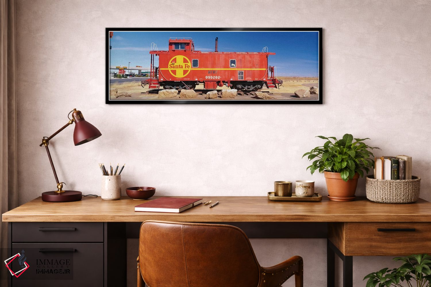 تابلو دکوراتیو "کابوس قرمز راه آهن آچیسون-توپکا-سانتا فه ، نمایشگاه مر… اثر پانورامیک ایمجز - D4B