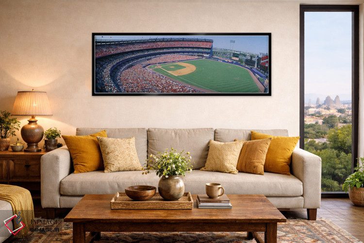 تابلو دکوراتیو "نمای هوایی دوم، استادیوم شیا، فلشینگ، کوئینز، نیویورک… اثر پانورامیک ایمجز - D6B