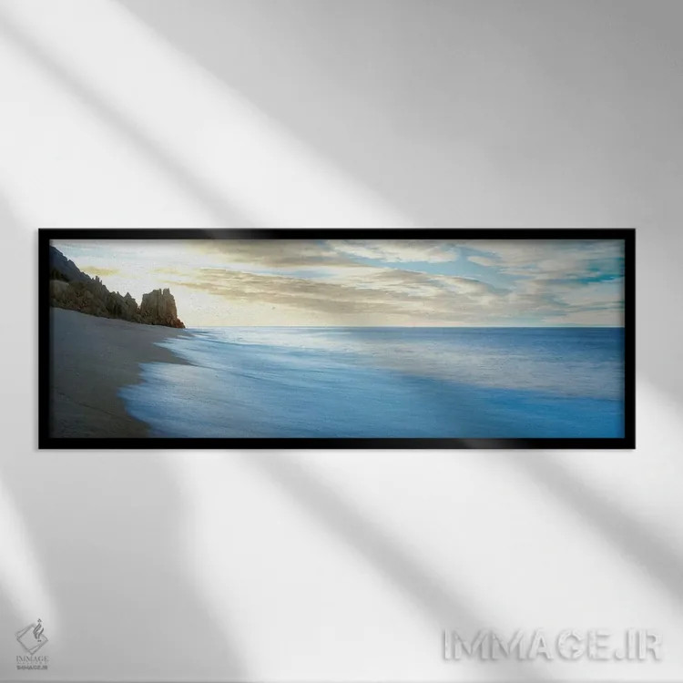 تابلو دکوراتیو "منظره دریا در غروب، کابو سن لوکاس، باخا کالیفرنیا سور… اثر پانورامیک ایمجز - نمای قابدار مشکی
