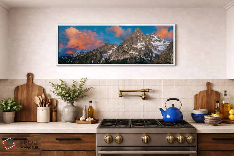تابلو دکوراتیو "رشته کوه تیتون دوم، رشته کوه راکی، پارک ملی گرند تیتون… اثر پانورامیک ایمجز - D1W