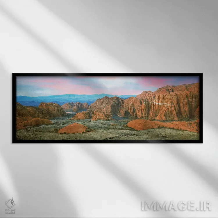 تابلو دکوراتیو "پارک ایالتی دره برفی اول، شهرستان واشنگتن، یوتا، ایالا… اثر پانورامیک ایمجز - نمای قابدار مشکی